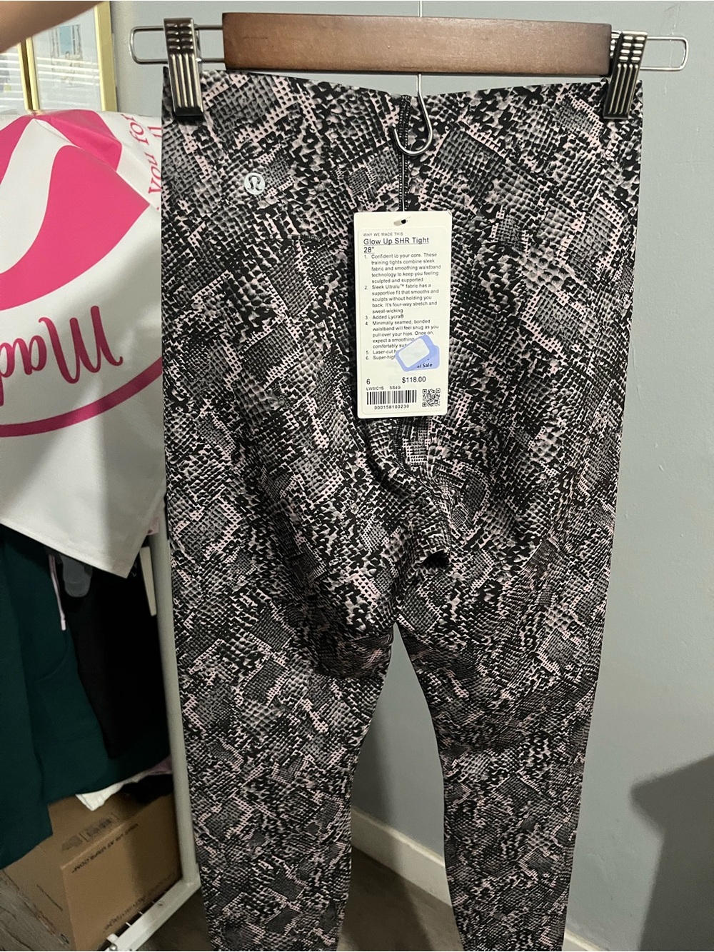 Lululemon GLOW UPS IN SNAKE PRINT WITH PINK SOLD OUT